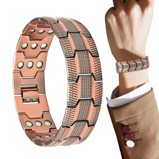Moderngaloore Copper Magnetic Bracelet for Men – Energy Health Wristband for Exercise, Business & Daily Wear