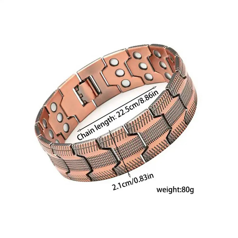 Moderngaloore Copper Magnetic Bracelet for Men – Energy Health Wristband for Exercise, Business & Daily Wear