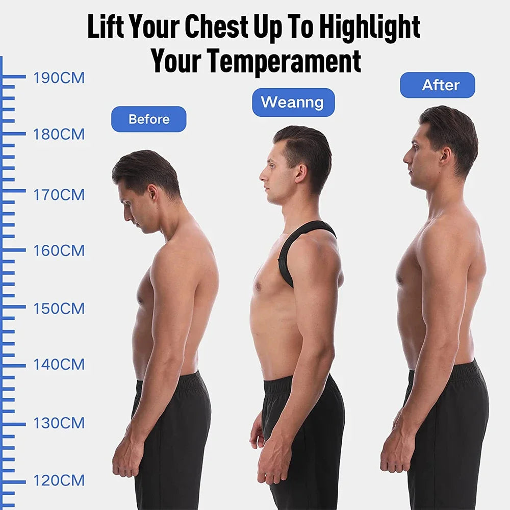 Moderngaloore Adjustable Back & Shoulder Posture Corrector Belt – Clavicle Spine Support