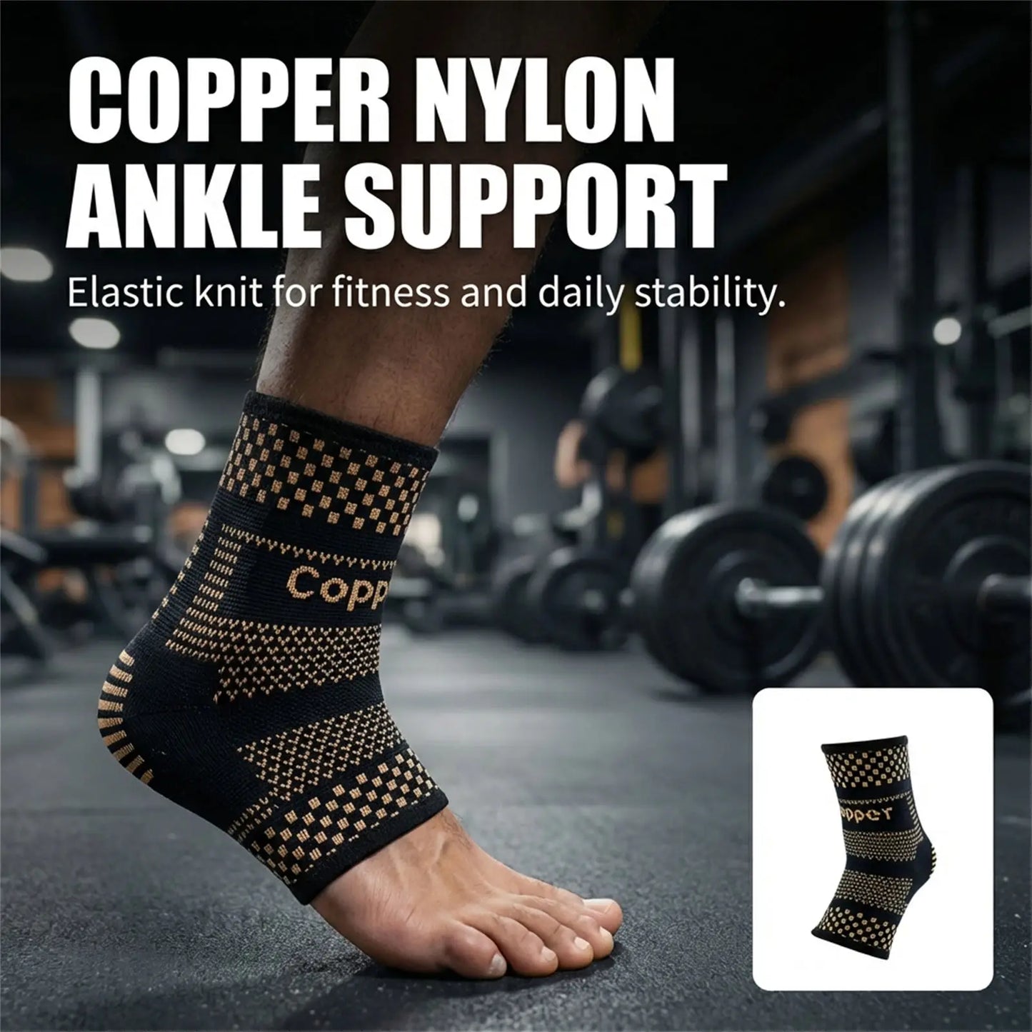 Moderngaloore Copper Ion Compression Support Sleeve for Ankle & Wrist – Gym & Outdoor Sports Joint Support | S-XL