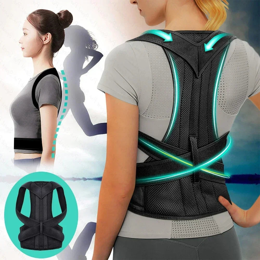 Moderngaloore Reinforced Lumbar & Posture Corrector Vest – Adjustable Back Support Brace