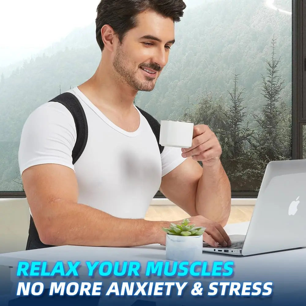 Moderngaloore Adjustable Shoulder Straightener & Full Back Support Brace