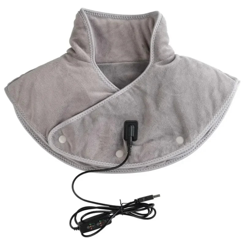 Moderngaloore Electric Heating Shoulder & Neck Pad – USB Thermal Compress Cervical Shawl for Muscle Pain Relief