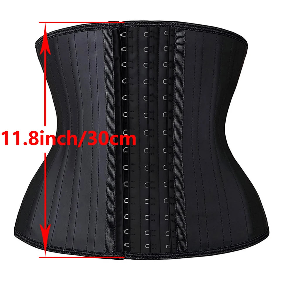 Moderngaloore Steel Bone Latex Waist Trainer Corset for Women – Hook & Eye Underbust Cincher | S–XXXL