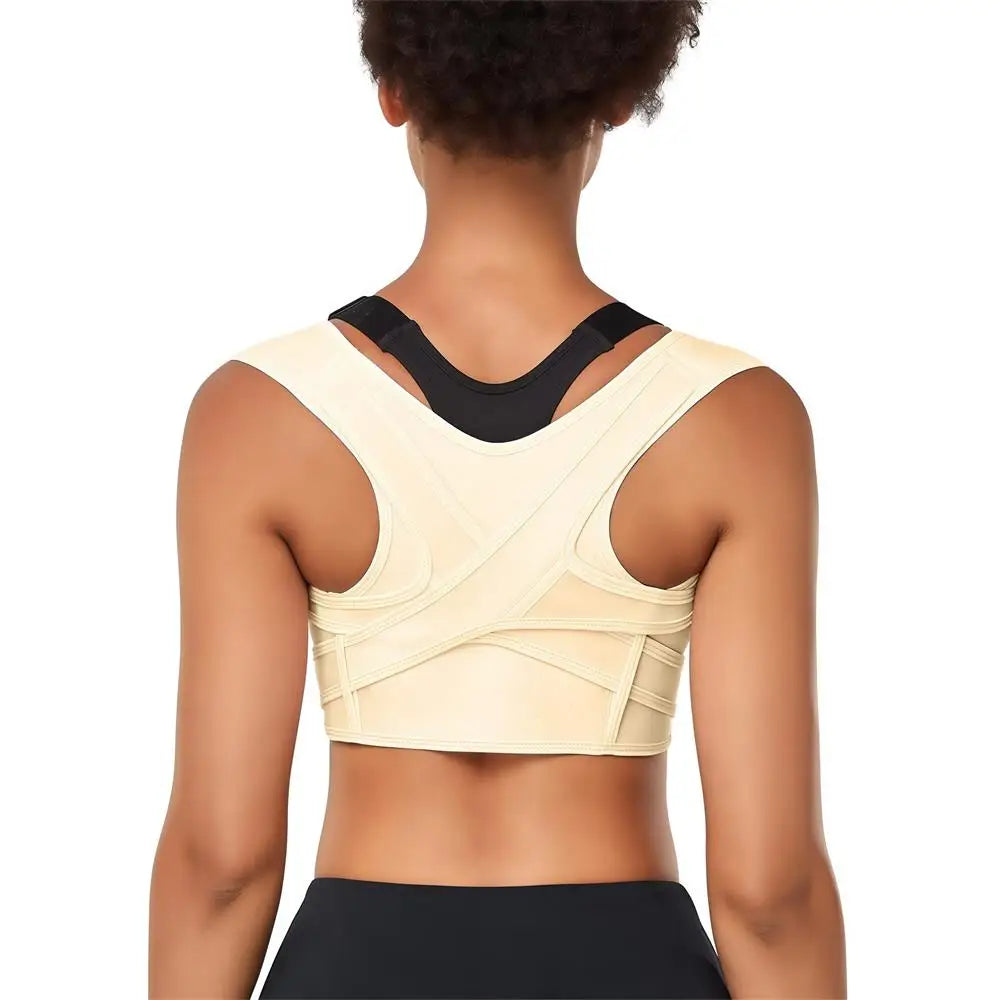 Moderngaloore Adjustable Upper Back Posture Corrector Brace for Men & Women – Breathable Shoulder & Clavicle Support, Pain Relief
