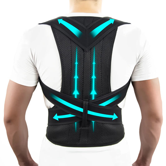 Moderngaloore Adjustable Shoulder Straightener & Full Back Support Brace
