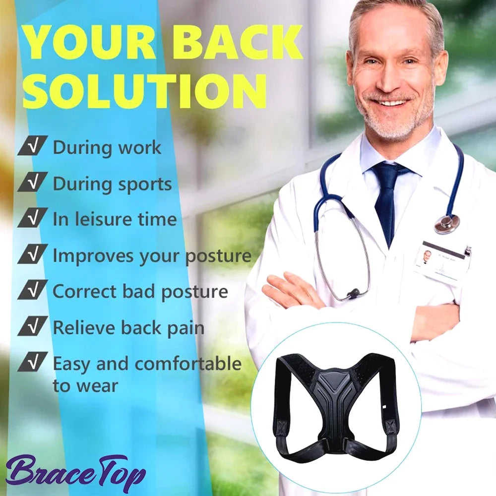 Moderngaloore Adjustable Back & Shoulder Posture Corrector Belt – Clavicle Spine Support
