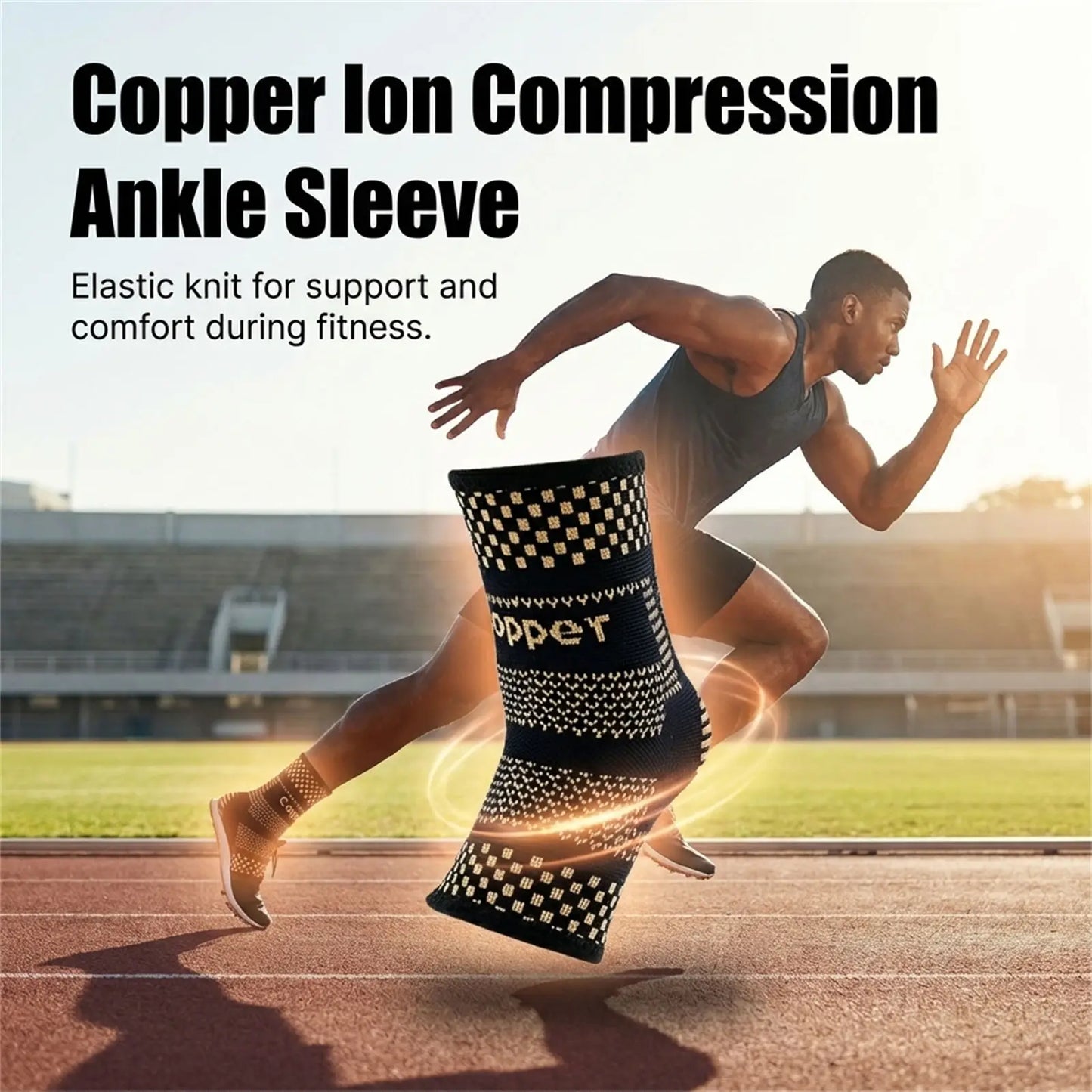 Moderngaloore Copper Ion Compression Support Sleeve for Ankle & Wrist – Gym & Outdoor Sports Joint Support | S-XL
