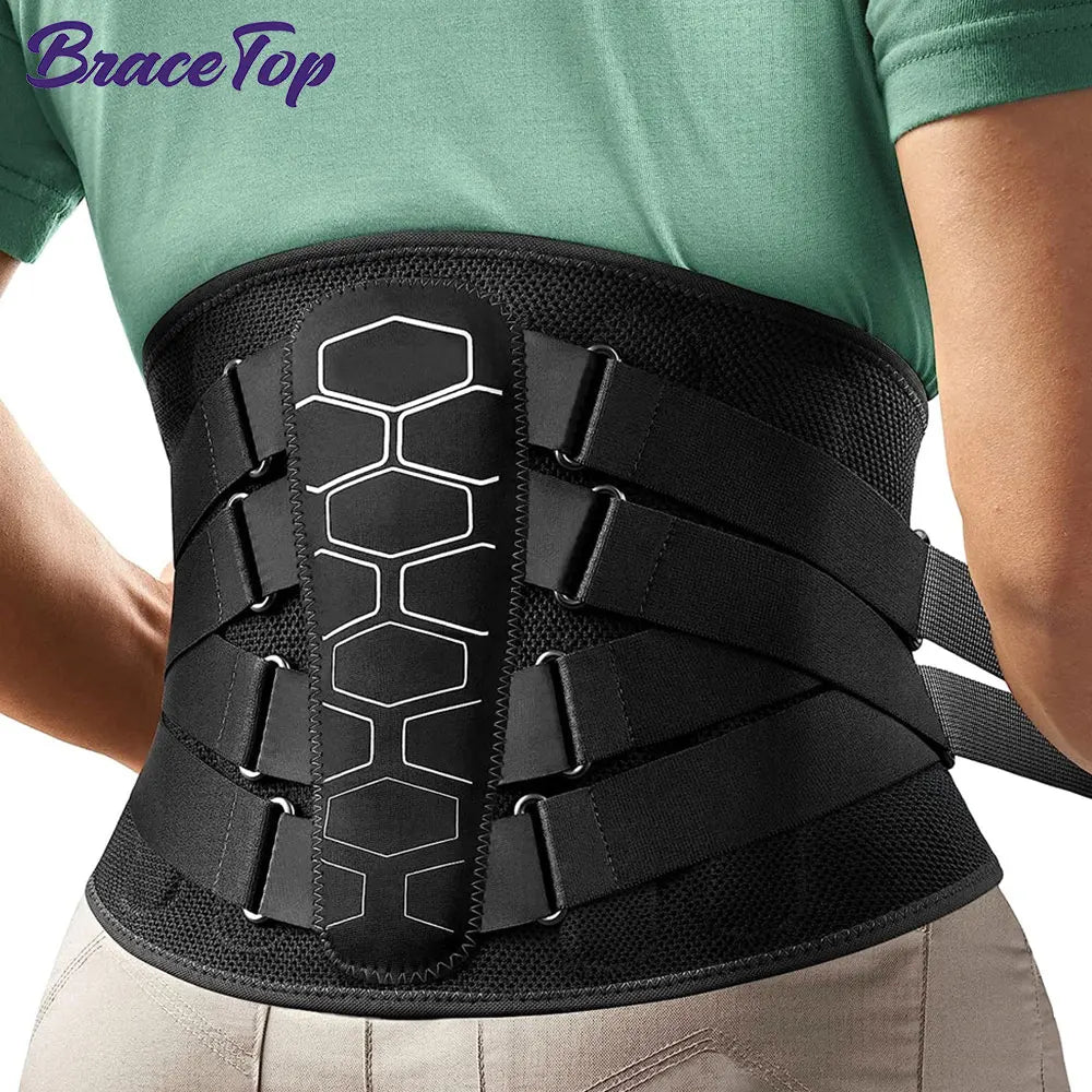 Moderngaloore Lower Back Brace for Men & Women – Flexible Lumbar Support Waist Belt