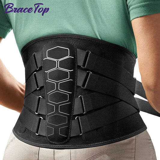 Moderngaloore Lower Back Brace for Men & Women – Flexible Lumbar Support Waist Belt