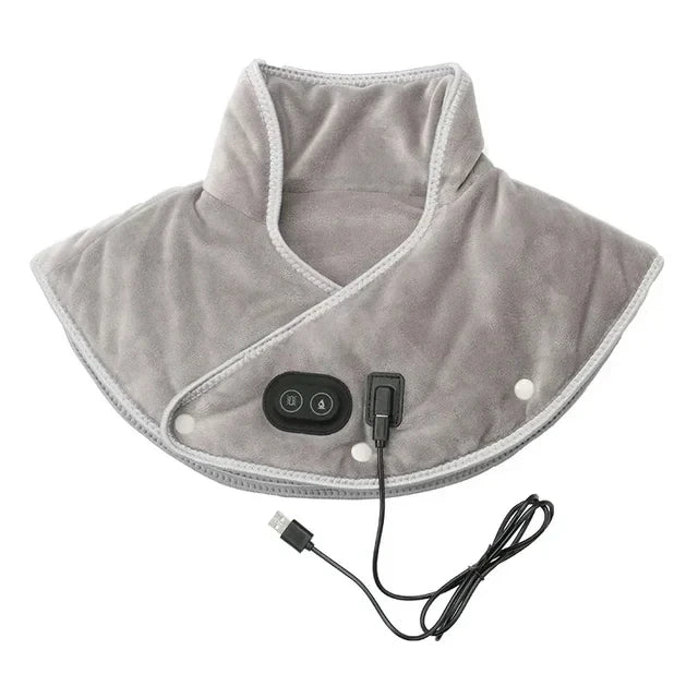 Moderngaloore Electric Heating Shoulder & Neck Pad – USB Thermal Compress Cervical Shawl for Muscle Pain Relief