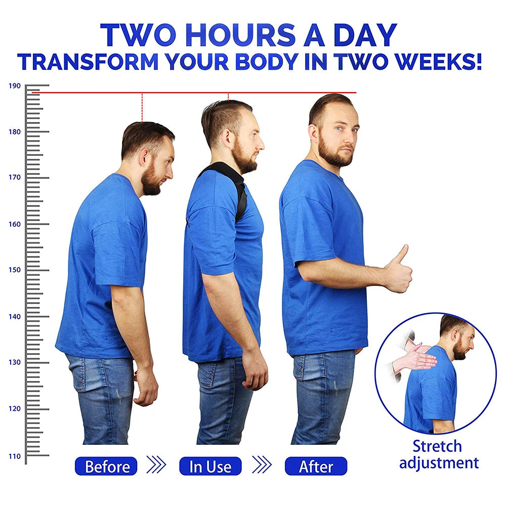 Moderngaloore Adjustable Invisible Back Posture Corrector – Clavicle & Shoulder Support Brace for Men & Women