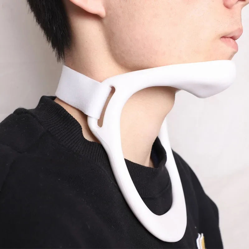 Moderngaloore Adjustable Neck Brace - worn on model front view