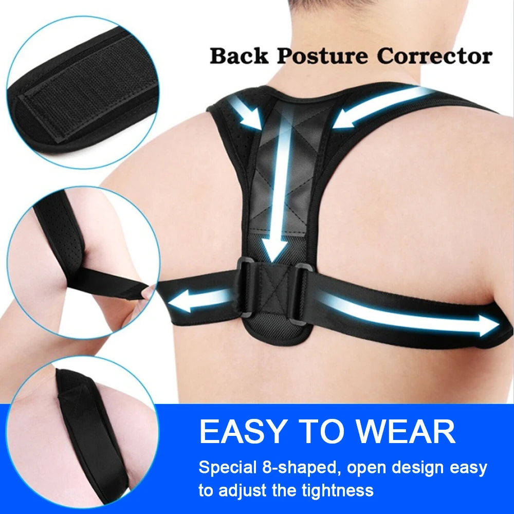 Moderngaloore Adjustable Invisible Back Posture Corrector – Clavicle & Shoulder Support Brace for Men & Women