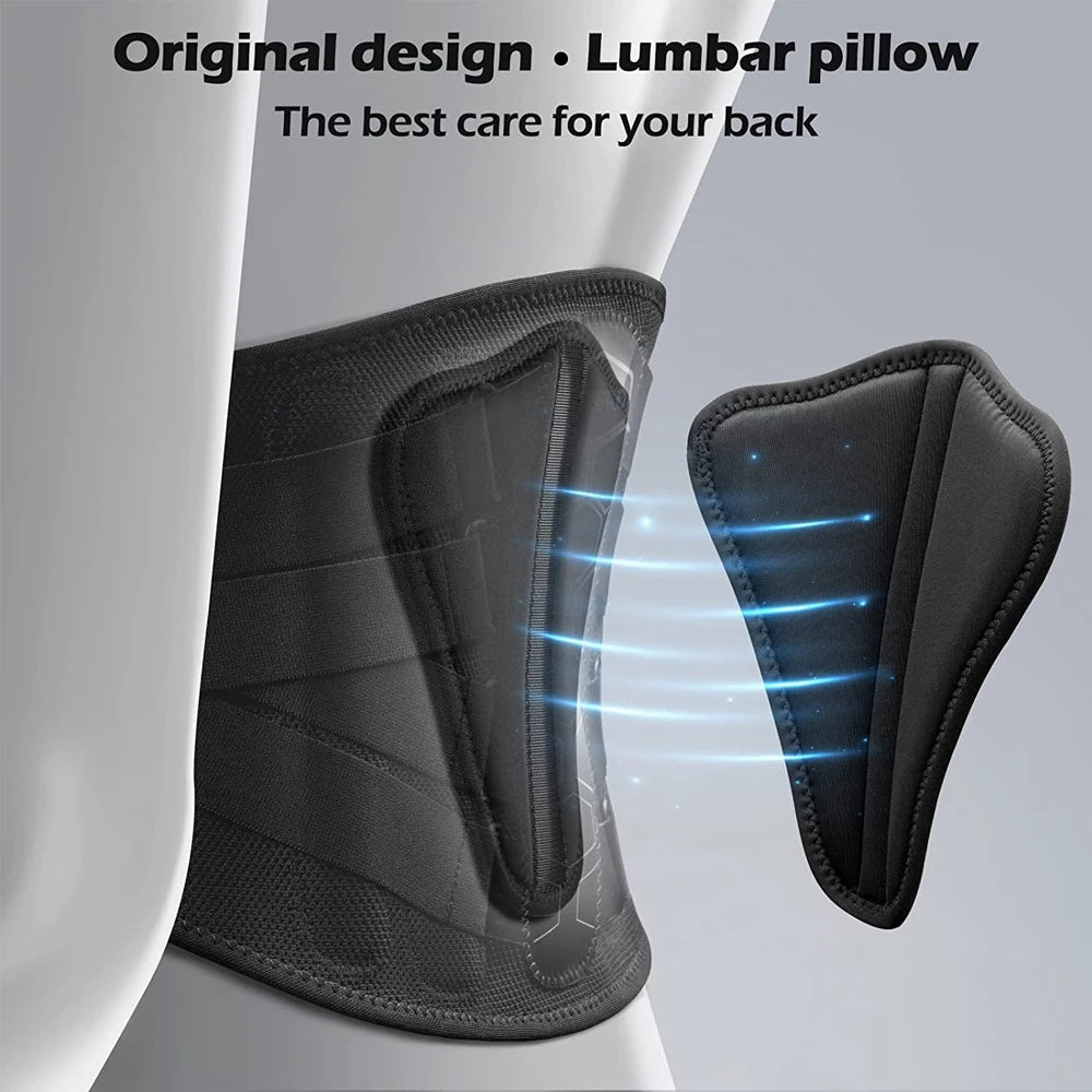 Moderngaloore Premium Lumbar Back Brace – Adjustable Spine & Lower Back Support Belt