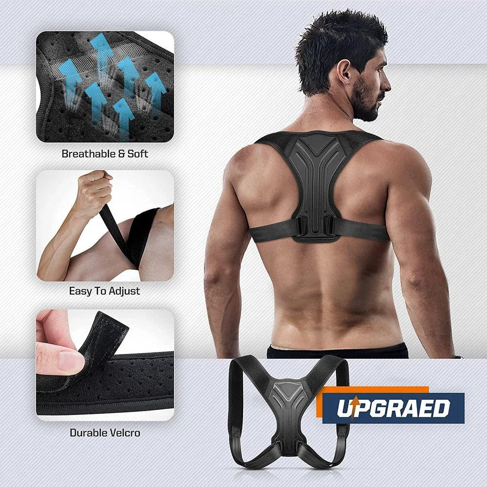 Moderngaloore Adjustable Back & Shoulder Posture Corrector Belt – Clavicle Spine Support