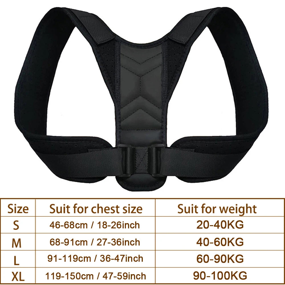 Moderngaloore Adjustable Invisible Back Posture Corrector – Clavicle & Shoulder Support Brace for Men & Women