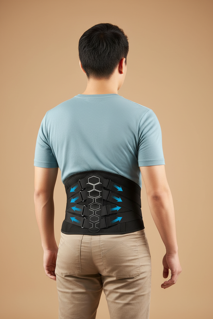 Asian man - lumbar brace