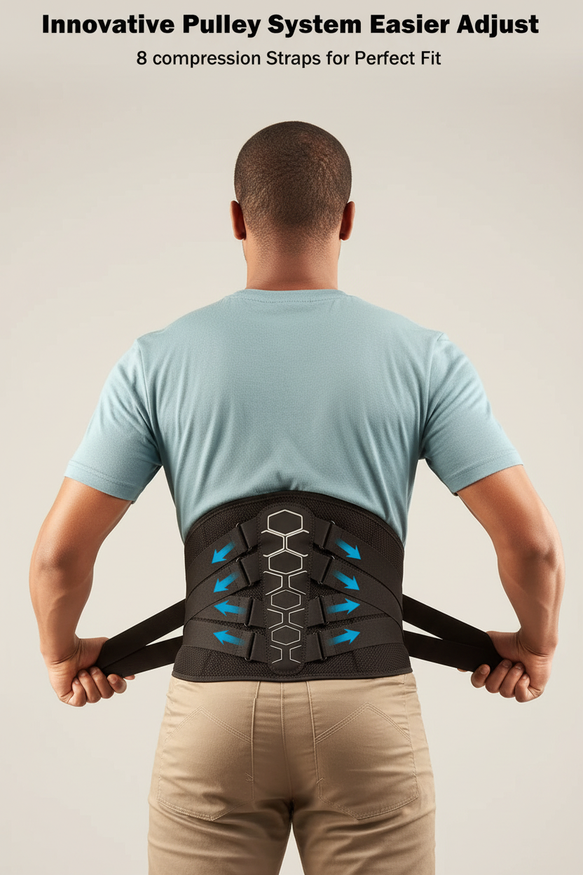 Black man - lumbar brace