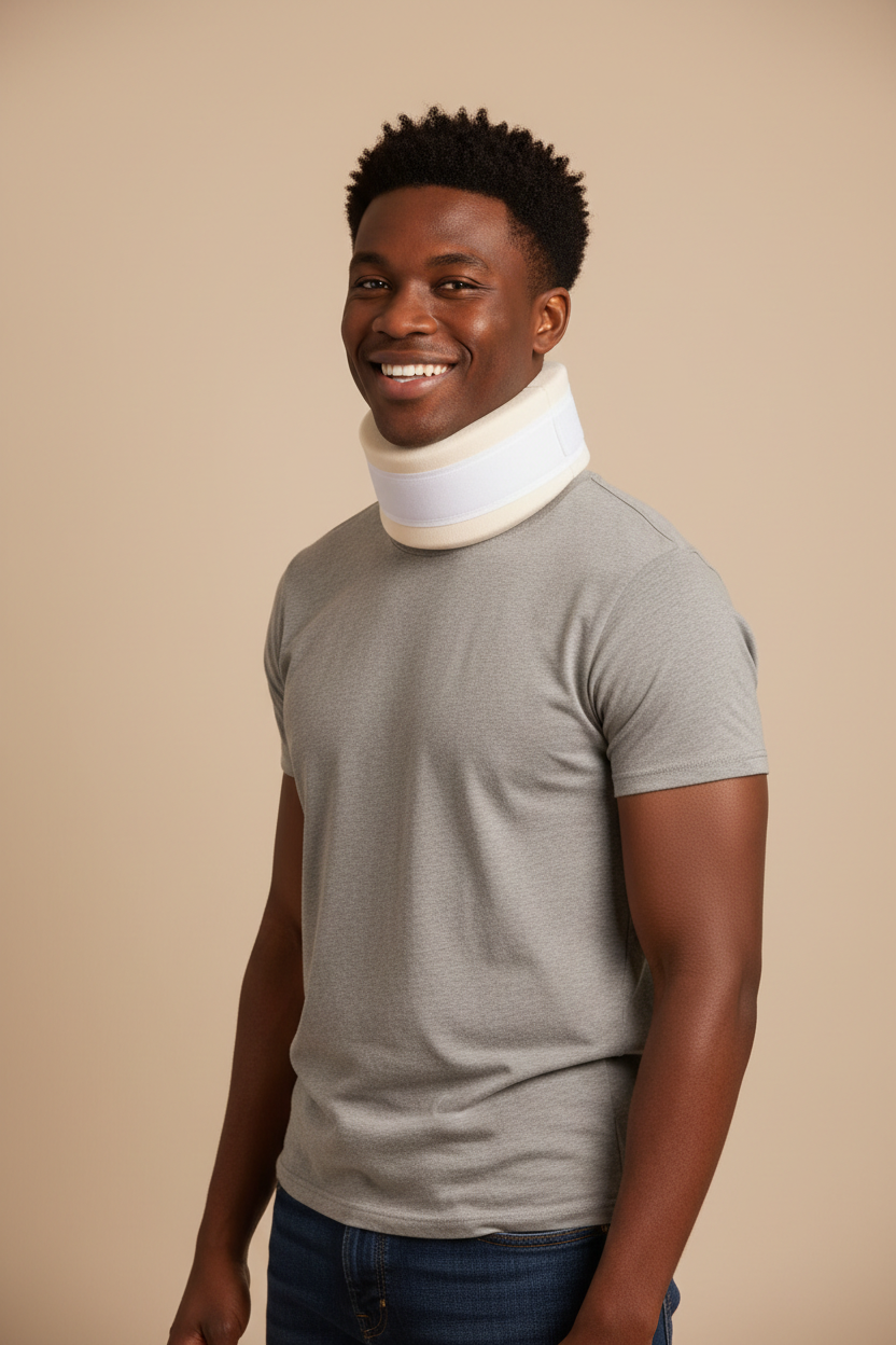 Black man - soft neck brace