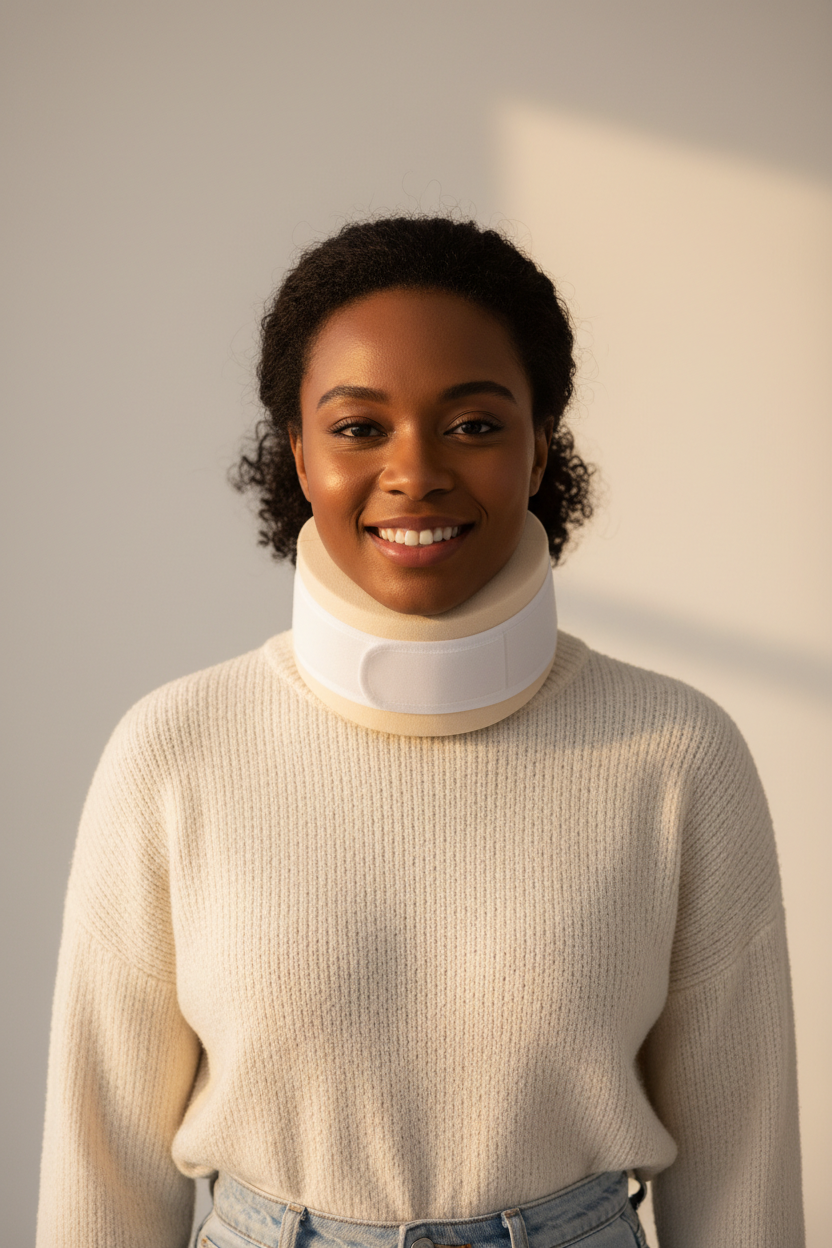 Black woman - soft neck brace