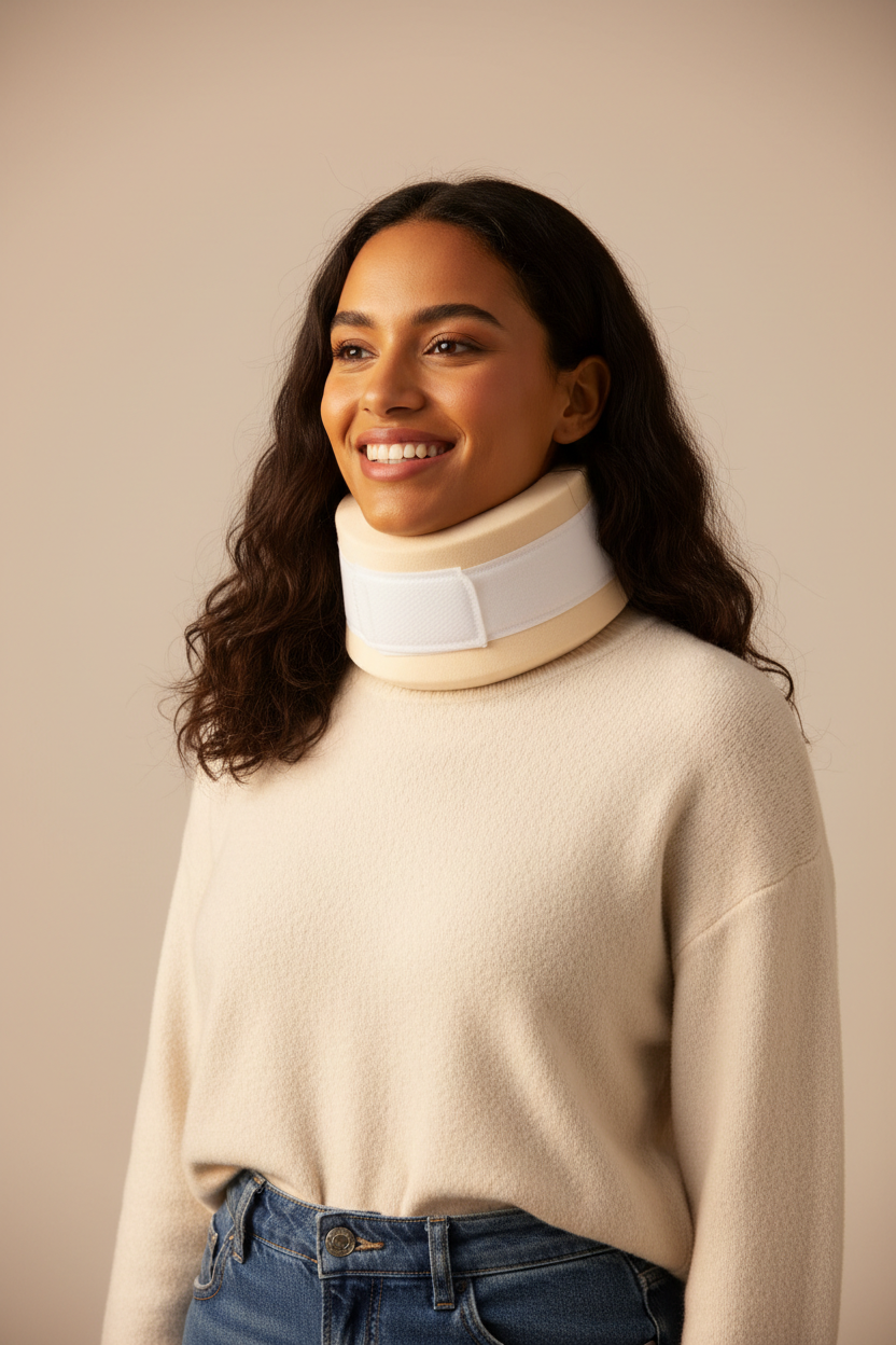 Brown woman - soft neck brace