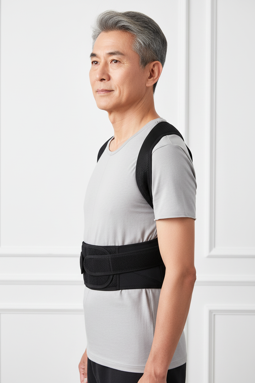 Older Asian man - Lumbar Vest
