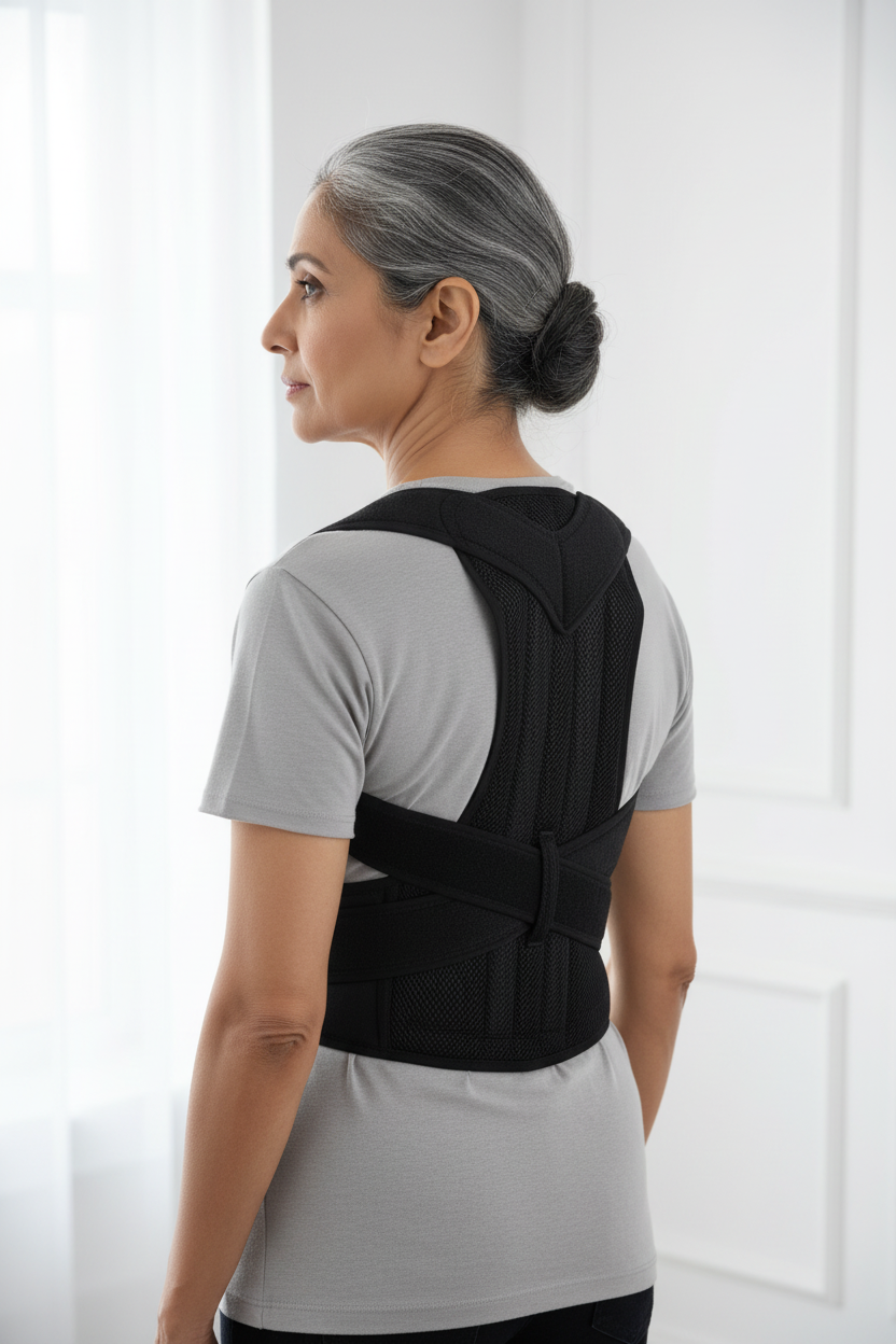 Older Indian woman - Lumbar Vest